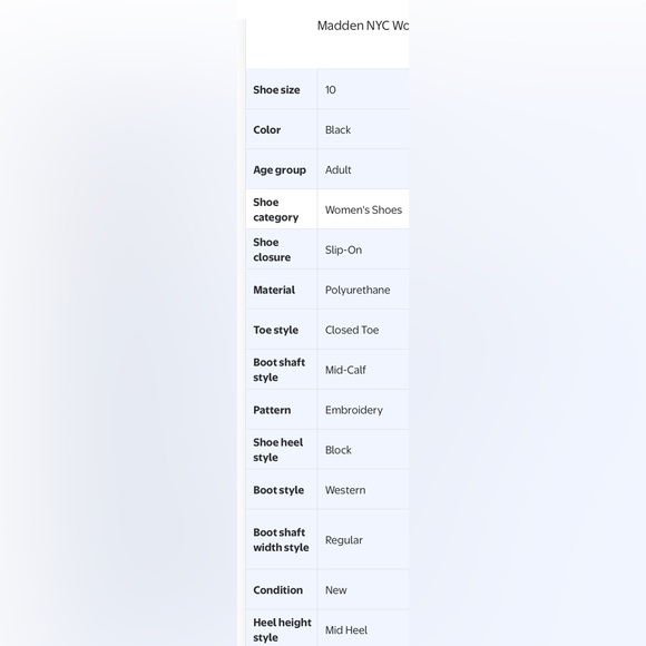 ✨Madden NYC MNYC Embroidered Tall Western Boots Cowboy Cowgirl 🤠 - Picture 7 of 11